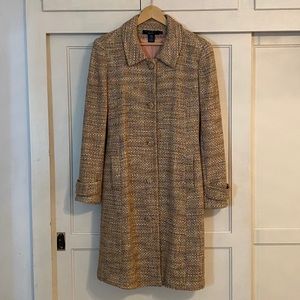 Arden B Luxe Bouclé Button Down Coat Sz Large